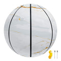 White Gold Scratch Marble Print Basketball