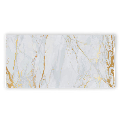 White Gold Scratch Marble Print Beach Towel