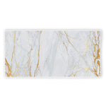 White Gold Scratch Marble Print Beach Towel