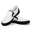 White Gold Scratch Marble Print Black Slip On Sneakers