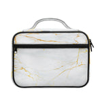 White Gold Scratch Marble Print Briefcase Bible Bag