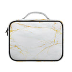White Gold Scratch Marble Print Briefcase Bible Bag