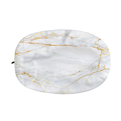 White Gold Scratch Marble Print Car Side Mirror Covers