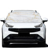 White Gold Scratch Marble Print Car Windshield Snow Cover