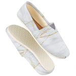 White Gold Scratch Marble Print Casual Shoes