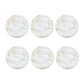 White Gold Scratch Marble Print Coaster Set