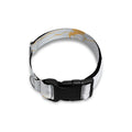 White Gold Scratch Marble Print Dog Collar