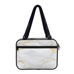 White Gold Scratch Marble Print Double Strap Bible Bag