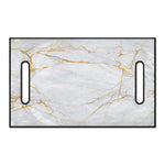 White Gold Scratch Marble Print Golf Cart Seat Cover
