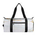 White Gold Scratch Marble Print Gym Bag
