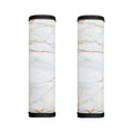 White Gold Scratch Marble Print Handle Covers