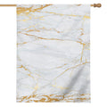 White Gold Scratch Marble Print House Flag
