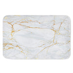 White Gold Scratch Marble Print Indoor Door Mat