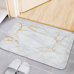 White Gold Scratch Marble Print Indoor Door Mat