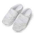 White Gold Scratch Marble Print Mesh Casual Shoes