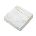 White Gold Scratch Marble Print Outdoor Seat Cushion Cover