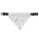 White Gold Scratch Marble Print Over The Collar Dog Bandana