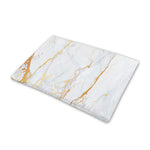 White Gold Scratch Marble Print Pet Cooling Mat Cover