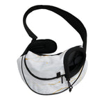White Gold Scratch Marble Print Pet Sling Carrier