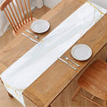 White Gold Scratch Marble Print Table Runner