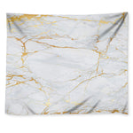 White Gold Scratch Marble Print Tapestry