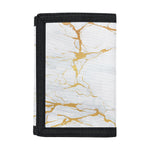 White Gold Scratch Marble Print Trifold Wallet