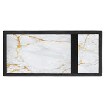 White Gold Scratch Marble Print Trifold Wallet