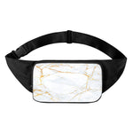 White Gold Scratch Marble Print Waist Bag