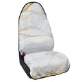 White Gold Scratch Marble Print Waterproof Car Seat Cover
