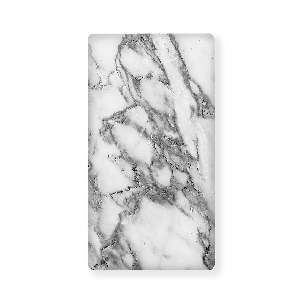White Gray Marble Print Baby Crib Sheet