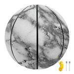 White Gray Marble Print Basketball