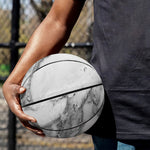 White Gray Marble Print Basketball