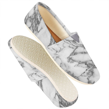 White Gray Marble Print Casual Shoes
