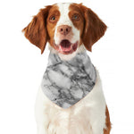 White Gray Marble Print Dog Bandana