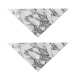 White Gray Marble Print Dog Bandana
