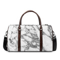 White Gray Marble Print Duffel Bag