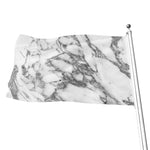 White Gray Marble Print Flag