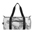 White Gray Marble Print Gym Bag