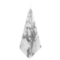 White Gray Marble Print Hand Towel
