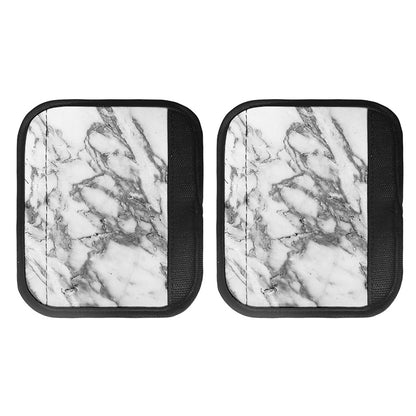 White Gray Marble Print Handle Covers