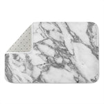 White Gray Marble Print Indoor Door Mat