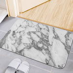 White Gray Marble Print Indoor Door Mat