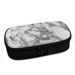 White Gray Marble Print Insulin Cooler Travel Case