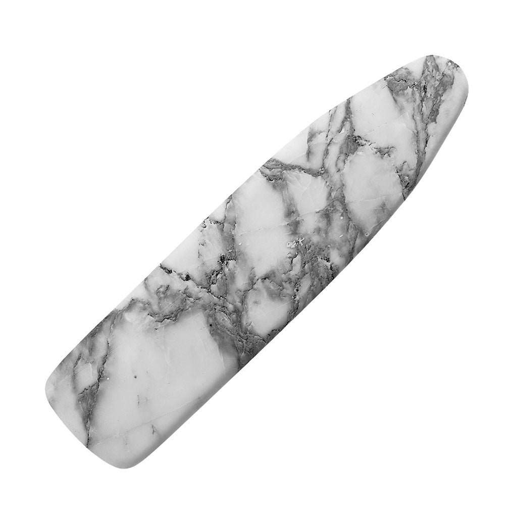 White Gray Marble Print Ironing Board Cover