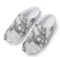 White Gray Marble Print Mesh Casual Shoes