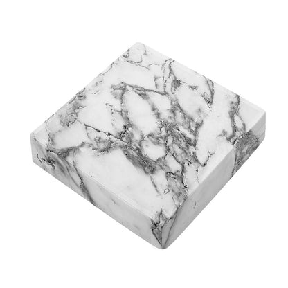 White Gray Marble Print Outdoor Seat Cushion Cover
