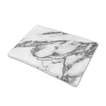 White Gray Marble Print Pet Cooling Mat Cover