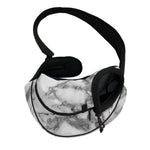 White Gray Marble Print Pet Sling Carrier
