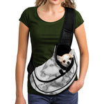 White Gray Marble Print Pet Sling Carrier