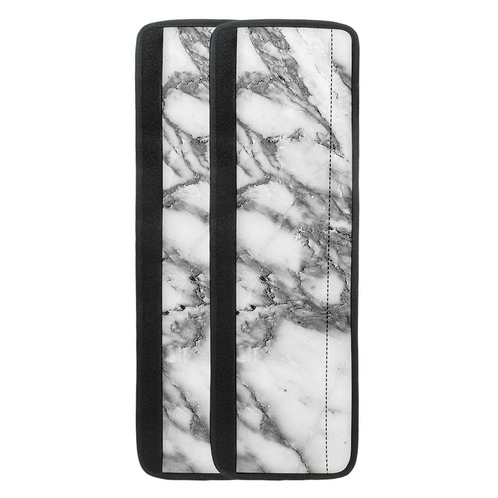 White Gray Marble Print Refrigerator Handle Covers